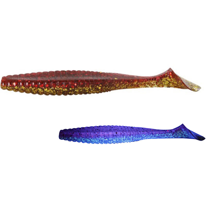 Shad Hide Up Stagger Original Salt 4&quot;, SN-14 UV Akakin, 10.2cm, 10g, 8buc/pac
