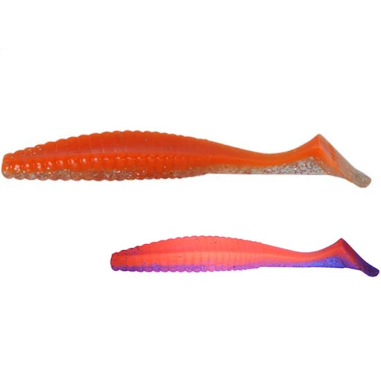 Shad Hide Up Stagger Original Salt 4", Sn-17 Uv Holo Orange, 10.2cm, 10g, 8buc/pac