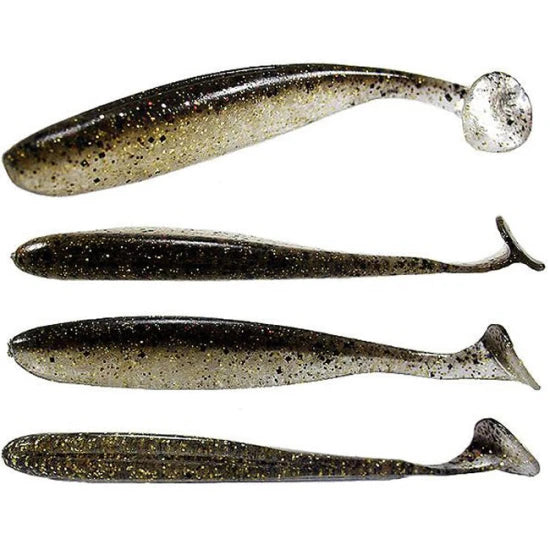 Shad Keitech Easy Shiner, Green Pumpkin - Chartreuse 401,  10cm, 7buc/pac