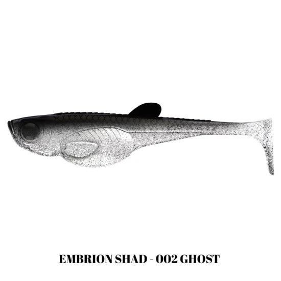 Shad Libra Lures Embrion Shad, 12.5cm, 15g, Ghost, 4buc/pac