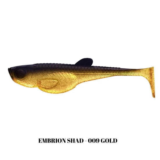Shad Libra Lures Embrion Shad, 12.5cm, 15g, Gold, 4buc/pac