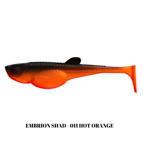 Shad Libra Lures Embrion Shad, 12.5cm, 15g, Hot Orange, 4buc/pac