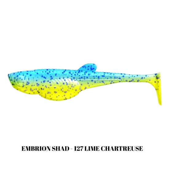Shad Libra Lures Embrion Shad, 12.5cm, 15g, Lime Chartreuse, 4buc/pac