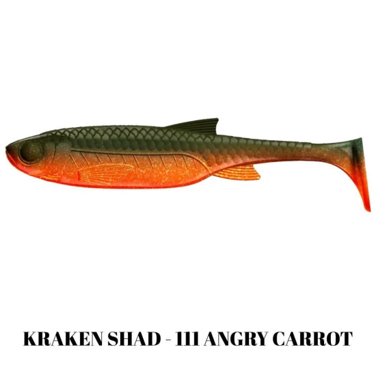 Shad Libra Lures Kraken Shad, 10cm, 7.5g, Angry Carrot, 6buc/pac