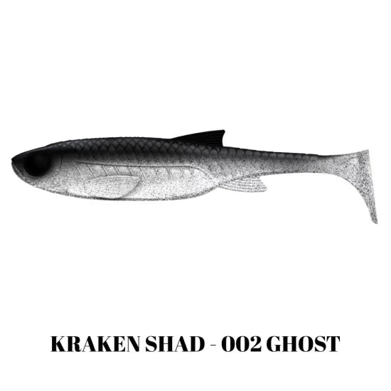 Shad Libra Lures Kraken Shad, 10cm, 7.5g, Ghost, 6buc/pac