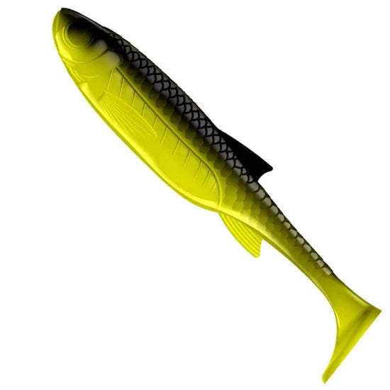 Shad Libra Lures Kraken Shad, 10cm, 7.5g, Hot Yellow, 6buc/pac