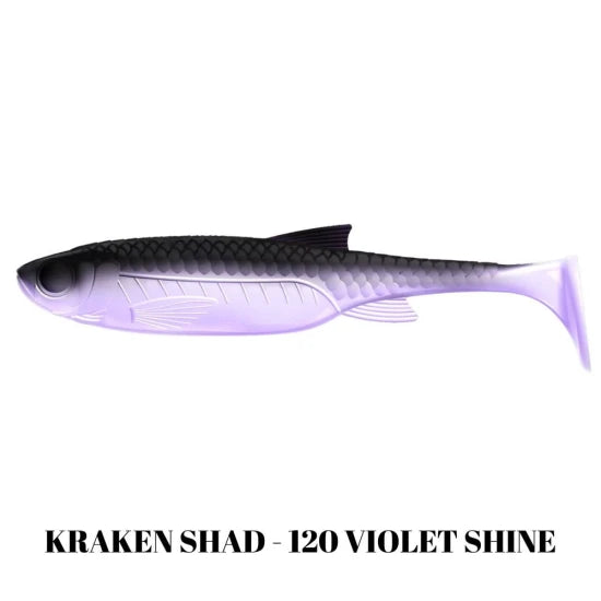 Shad Libra Lures Kraken Shad, 10cm, 7.5g, Violet Shine, 6buc/pac