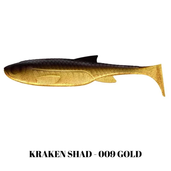 Shad Libra Lures Kraken Shad, 12.5cm, 15g, Gold, 4buc/pac