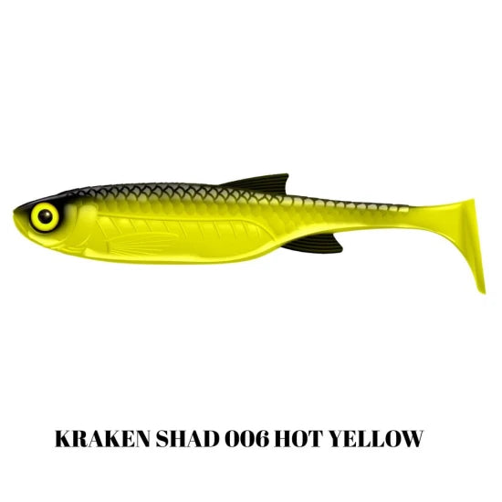 Shad Libra Lures Kraken Shad, 20.5cm, 60g, Hot Yellow, 1buc/pac