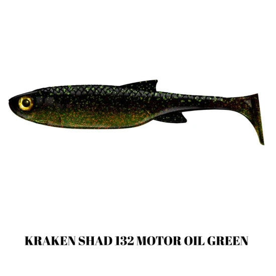 Shad Libra Lures Kraken Shad, 20.5cm, 60g, Motor Oil Green, 1buc/pac