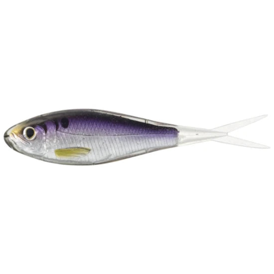 Shad Live Target Skip Shad Soft Jerkbait, Silver / Purple, 9cm, 4buc/pac