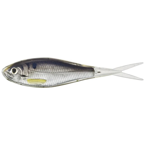 Shad Live Target Skip Shad Soft Jerkbait, Silver / Smoke, 9cm, 4buc/pac