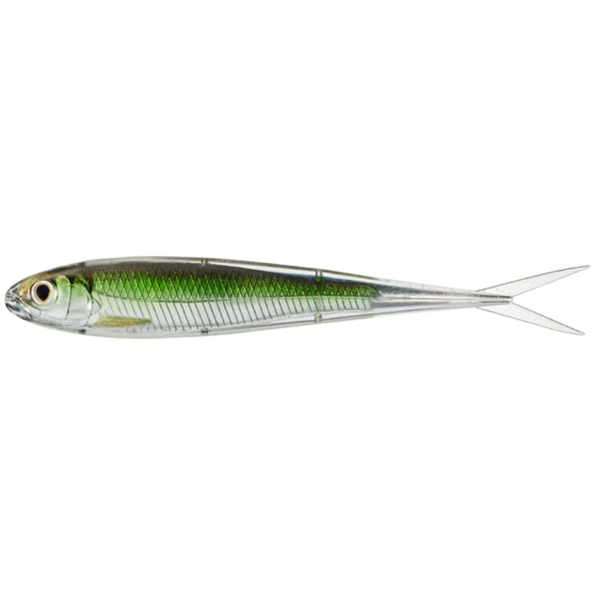 Shad Live Target Twitch Minnow Soft Jerkbait, Silver / Green, 11.5cm, 4buc/pac