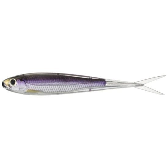 Shad Live Target Twitch Minnow Soft Jerkbait, Silver / Purple, 10cm, 4buc/pac