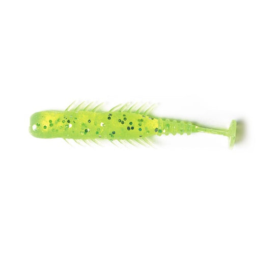 Shad Lucky John Pro Series Bugsy Shad 2.8inch 7.1cm 071 Lime Chartreuse  7 buc/plic