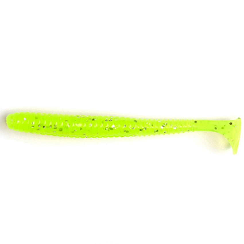 Shad Lucky John Pro Series S-Shad Tail 3.8inch 9.6cm  071 Lime Chartreuse  5 buc/plic