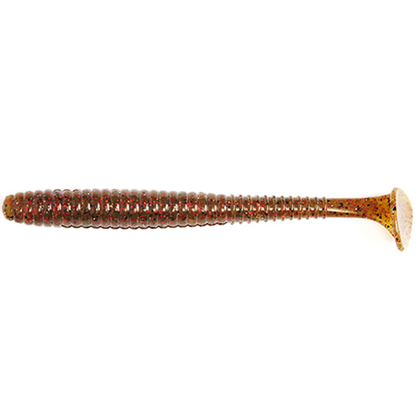 Shad Lucky John Pro Series S-Shad Tail 3.8inch 9.6cm PA03 Green Pumpkin 5 buc/plic