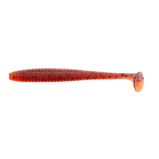 Shad Lucky John Pro Series S-Shad Tail 3.8inch 9.6cm T48 Red Firetiger  5 buc/plic