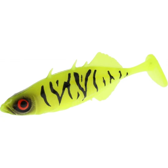 Shad Mikado Real Fish Stickleback, Fluo Tiger, 5cm, 5buc/pac