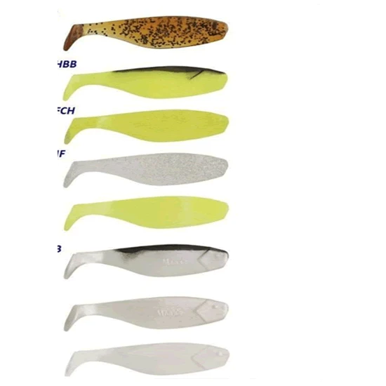 Shad Manns Soft 8cm Fire Chart Black Back 5 Buc