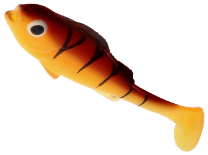 Shad Mikado Real Fish, Culoare Golden Perch, 8cm, 5buc/pac