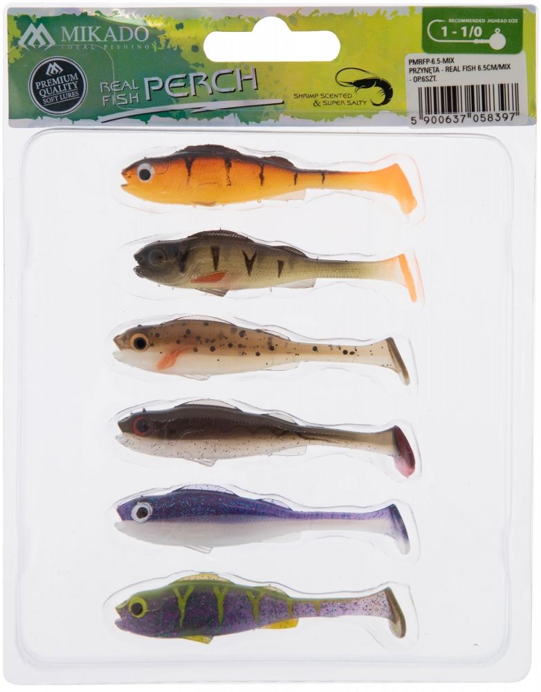 Shad Mikado Real Fish, Culoare Mix, 6.5cm, 6buc/pac