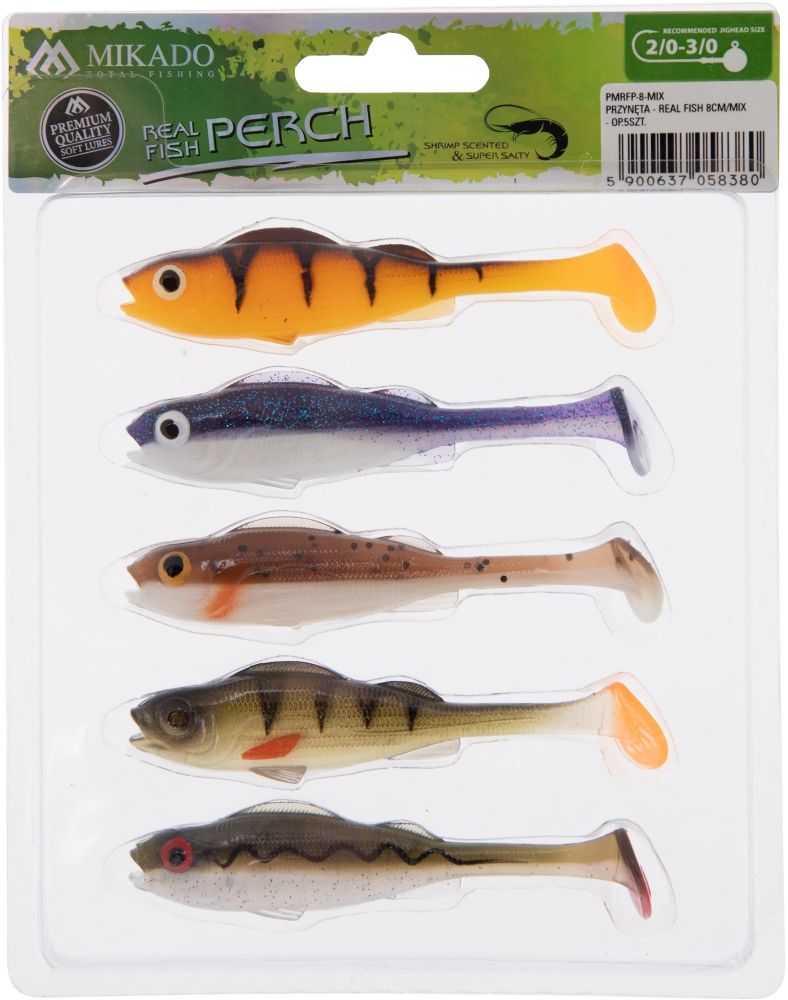 Shad Mikado Real Fish, Culoare Mix, 8cm, 5buc/pac