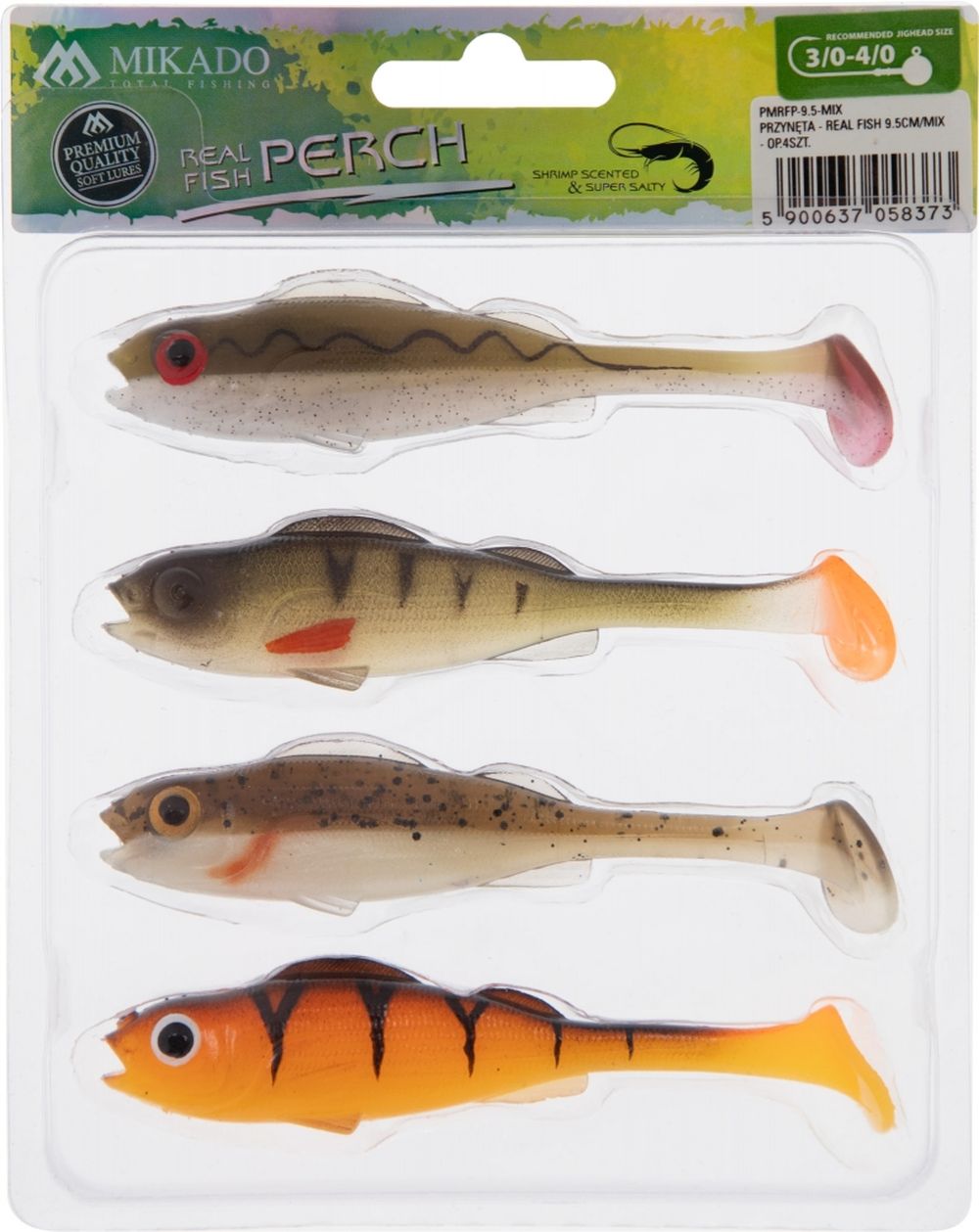 Shad Mikado Real Fish, Culoare Mix, 9.5cm, 4buc/pac