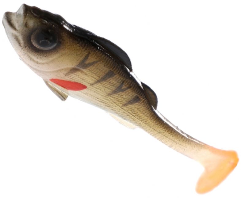 Shad Mikado Real Fish, Culoare Natraul Perch, 6.5cm, 6buc/pac