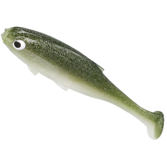 Shad Mikado Real Fish, Culoare Olive Bleak, 8.5cm, 5buc/pac