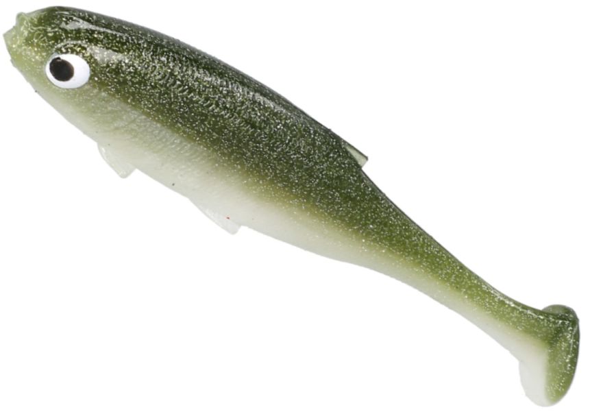 Shad Mikado Real Fish, Culoare Olive Bleak, 8.5cm, 5buc/pac
