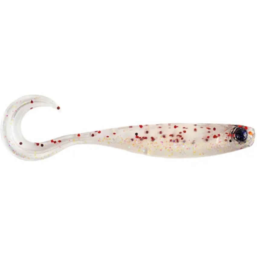 Shad Mustad Mezashi Curly Tail Minnow, Clear Magic, 9cm, 6buc/pac