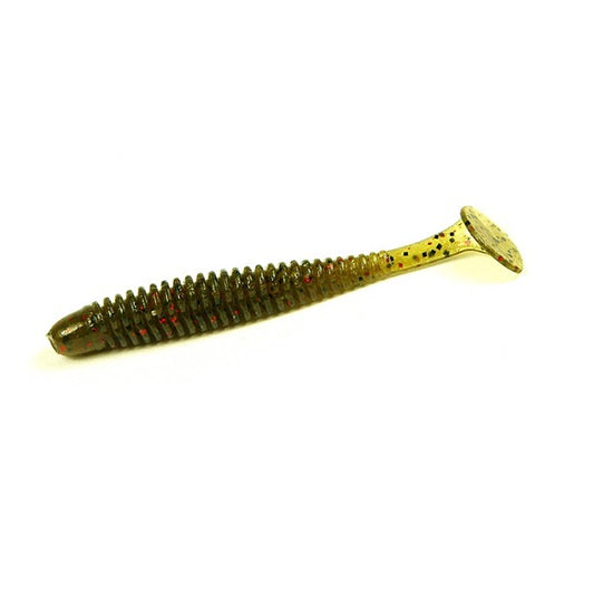 Shad Noike Ninja 2inch 5cm 102 Green Pumpkin Red  12 buc