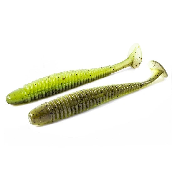 Shad Noike Ninja 4inch 10.2cm 131 Green Pumpkin Chart 6 Buc