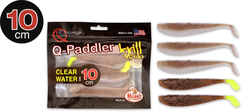 Shad Quantum 10cm Q-Paddler Power Packs Clear Water Mix 3x wakasagi 2x brown shiner  5 buc/plic