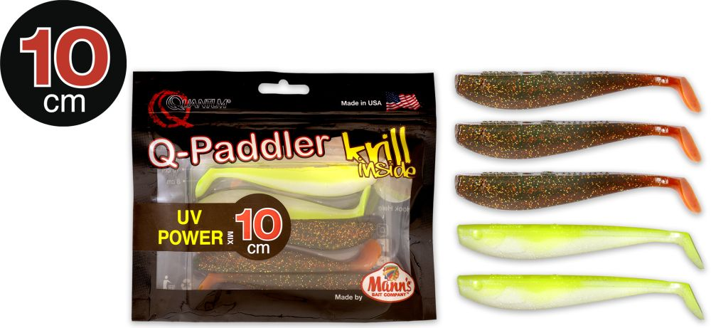 Shad Quantum 10cm Q-Paddler Power Packs UV Power Mix 3x magic motoroil  2x citrus shad 5buc/plic