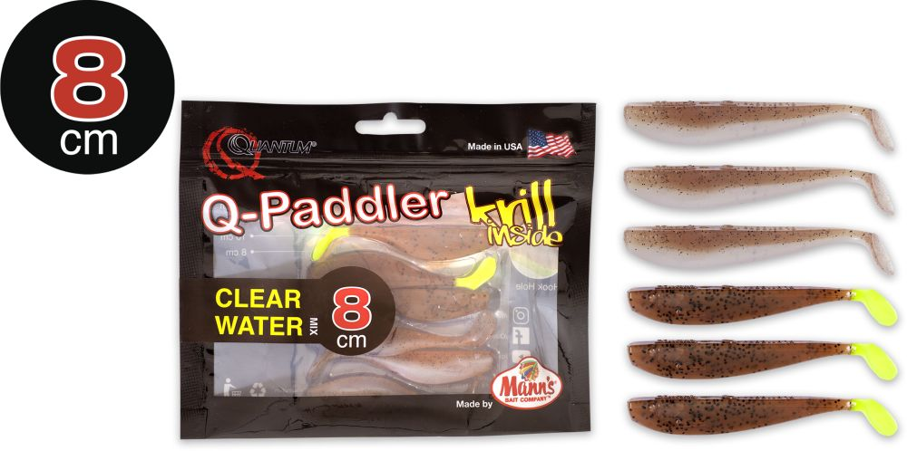 Shad Quantum 8cm Q-Paddler Power Packs Clear Water Mix 3x wakasagi 3x brown shiner Krill 6.buc/plic