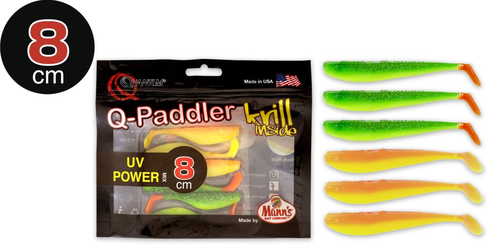 Shad Quantum 8cm Q-Paddler Power Packs UV Power Mix 3x hot shad 3x desert sunset 6.buc/plic