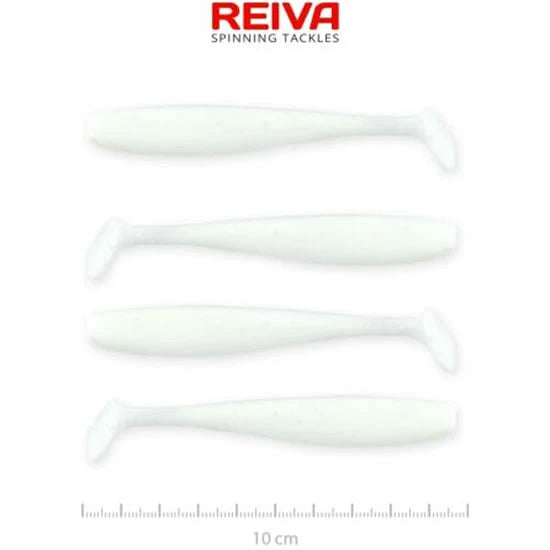 Shad Reiva Flash, Classic White, 10cm, 4.90g, 4buc/pac