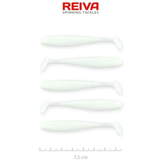 Shad Reiva Flash, Classic White, 7.50cm, 2.26g, 5buc/pac