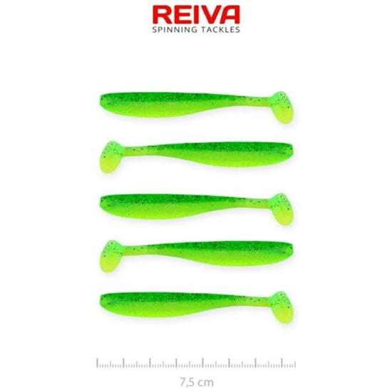 Shad Reiva Flash, Poison Green, 7.50cm, 2.26g, 5buc/pac