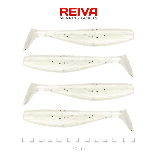 Shad Reiva Flat Minnow, Pearl Dot, 10cm, 7.11g, 4buc/pac