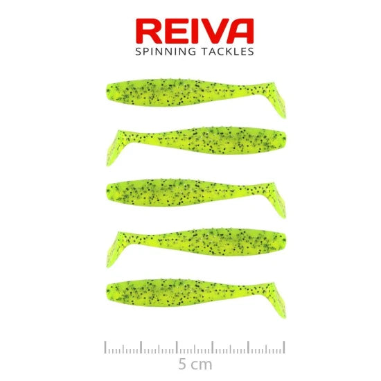 Shad Reiva Flat Minnow, Poppy Green, 5cm, 1.30g, 5buc/pac