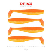 Shad Reiva Flat Minnow, Shiny Orange, 10cm, 7.11g, 4buc/pac