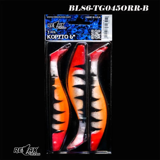 Shad Relax Kopyto, 15cm, Tiger, Cod Culoare: 045, 3buc/pac