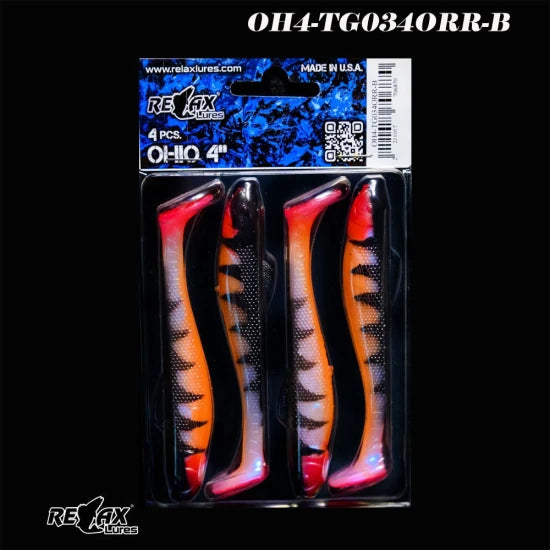 Shad Relax Ohio Tiger, 10cm, Cod Culoare: 034, 4buc/pac