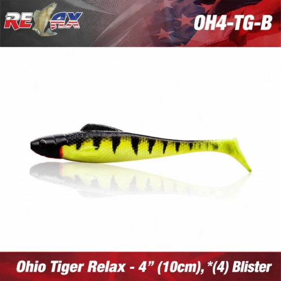 Shad Relax Ohio Tiger, 10cm, Cod Culoare: 034, 4buc/pac