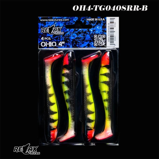Shad Relax Ohio Tiger, 10cm, Cod Culoare: 040, 4buc/pac