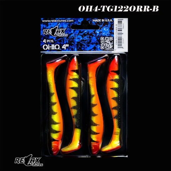 Shad Relax Ohio Tiger, 10cm, Cod Culoare: 122, 4buc/pac