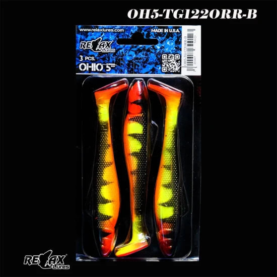 Shad Relax Ohio Tiger, 12.5cm, Cod Culoare: 122, 3buc/pac